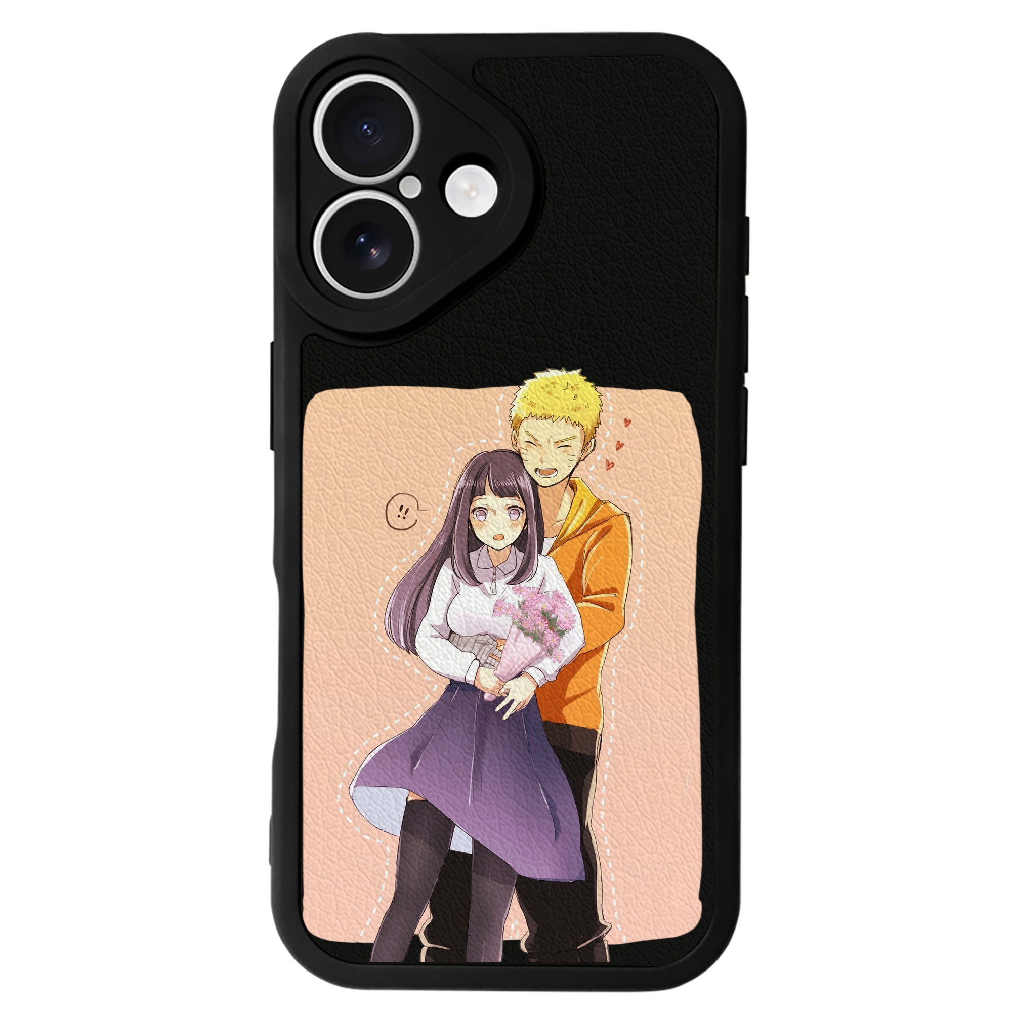 （画像用） NARUTO -ナルト- 日向ヒナタ Hyūga Hinata 【iPhone 16シリーズ対応】シリコンスマホケース（レザー調） 材質：シリコン